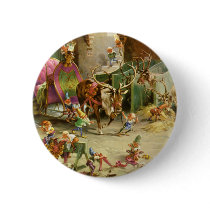 Santa's Elves Ready His Sleigh and Reindeer Pins