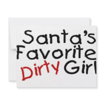 Santas Favorite Dirty Girl invitations