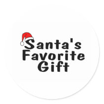 Santas Favorite Gift stickers by CelebrationZazzle Santas Favorite Gift stickers
