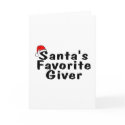 Santas Favorite Giver cards