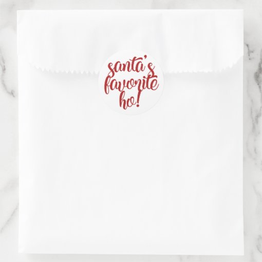 Santa S Favorite Ho Classic Round Sticker Zazzle