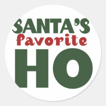 Santas Favorite HO Round Stickers