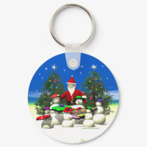 Santa's First Stop keychains by Peerdrops Santa's First Stop keychains