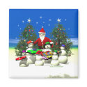 Santa's First Stop magnets by Peerdrops Santa's First Stop magnets