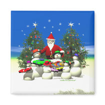 Santa's First Stop magnets by Peerdrops Santa's First Stop magnets