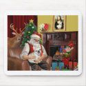 Santa's French Bulldog (fawn) mousepads by santasdog Santa's French Bulldog (fawn) mousepads
