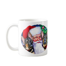 Santa's German Sheperd Dogs mugs
