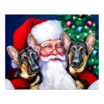 Santas German Shepherd Dogs B&T posters by DanesRUs Santas German Shepherd Dogs B&T posters