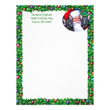 Santas German Shepherd Dogs BLK Letterhead Template