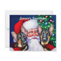 Santas German Shepherd Dogs invitations by DanesRUs Santas German Shepherd Dogs invitations