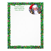 Santas German Shepherd Dogs Personalized Letterhead