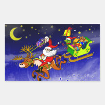 Santa's Gift Delivery with a Slingshot! Sticker