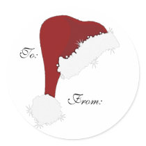 Santa's gift tags stickers