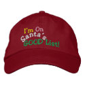 SANTA's GOOD List ... ; ) Cap by SRF embroidered hats by sharonrhea SANTA's GOOD List ... ; ) Cap by SRF embroidered hats