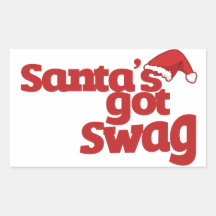 Santas Got Swag Rectangular Stickers