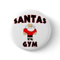 Santas Gym Button by Method77 Santas Gym Button