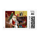 Santa's Harlequin Great Dane postage