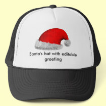 Santa's hat with editable greeting hats