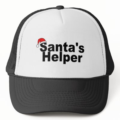 Santas Helper Black trucker hat