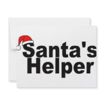Santas Helper Black Custom Announcements