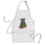 Santa's Helper Black Pug Puppy Aprons
