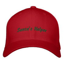 Santa's Helper Cap / Hat embroidered hats