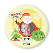 Santa's Helper Custom Christmas Photo Magnet by jamiecreates1 Santa's Helper Custom Christmas Photo Magnet