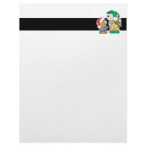 santas helper cute teddy bear design letterhead