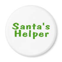 Santas Helper Green Refrigerator Magnets