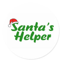 Santas Helper Green stickers