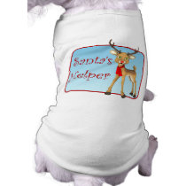 Santa's Helper Holiday Reindeer Dog T-Shirt pet clothing