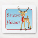 Santa's Helper Holiday Reindeer Mousepad