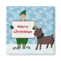 Santa's Helper Magnet by HolidayFun Santa's Helper Magnet