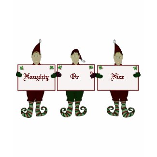 Santas Helper Naughty or Nice Tshirt shirt