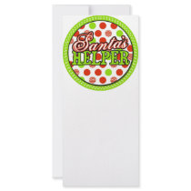 santas helper full color rack card
