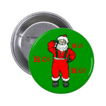 Santas HO! HO! HO! Christmas Buttons buttons