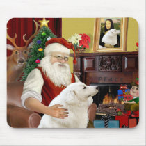 Santa's Kuvasz mousepads by dogartchristmasgifts Santa's Kuvasz mousepads