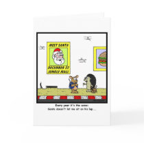 Santa's lap: Hedgehog Cartoon Cards