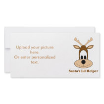 Santa's lil helper reindeer Christmas gifts & tees photo cards