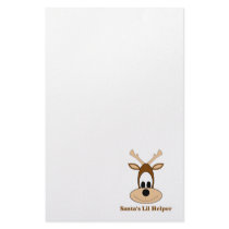 Santa's lil helper reindeer Christmas gifts & tees stationery by holidaywhimsy Santa's lil helper reindeer Christmas gifts & tees stationery