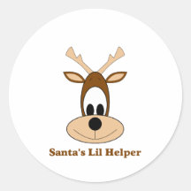 Santa's lil helper reindeer Christmas gifts & tees Stickers