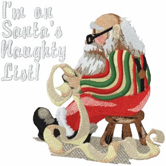 Santa's List - Personalize Embroidered Hooded Sweatshirt