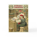 Santa's List Vintage Greeting Card by CottageWytch Santa's List Vintage Greeting Card