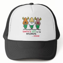 Santa's Lit for the Holidays hats