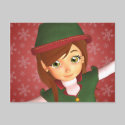 Santa's Little Elf Holiday Postcard