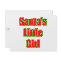 Santa's Little Girl invitations