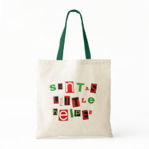 Santa's Little Helper Tote Bags