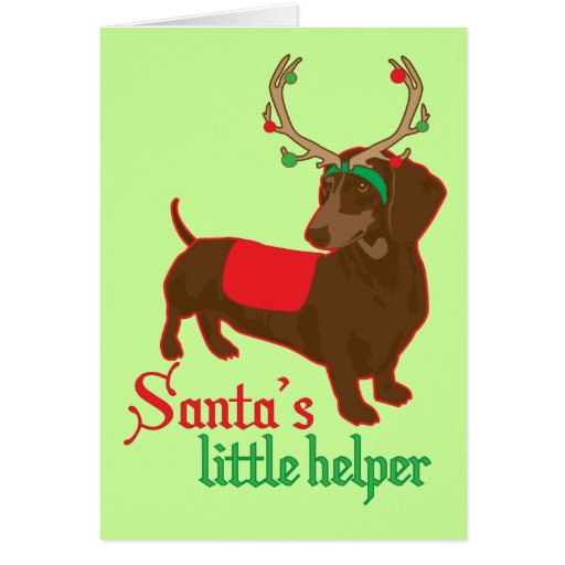 santa's little helper christmas card
