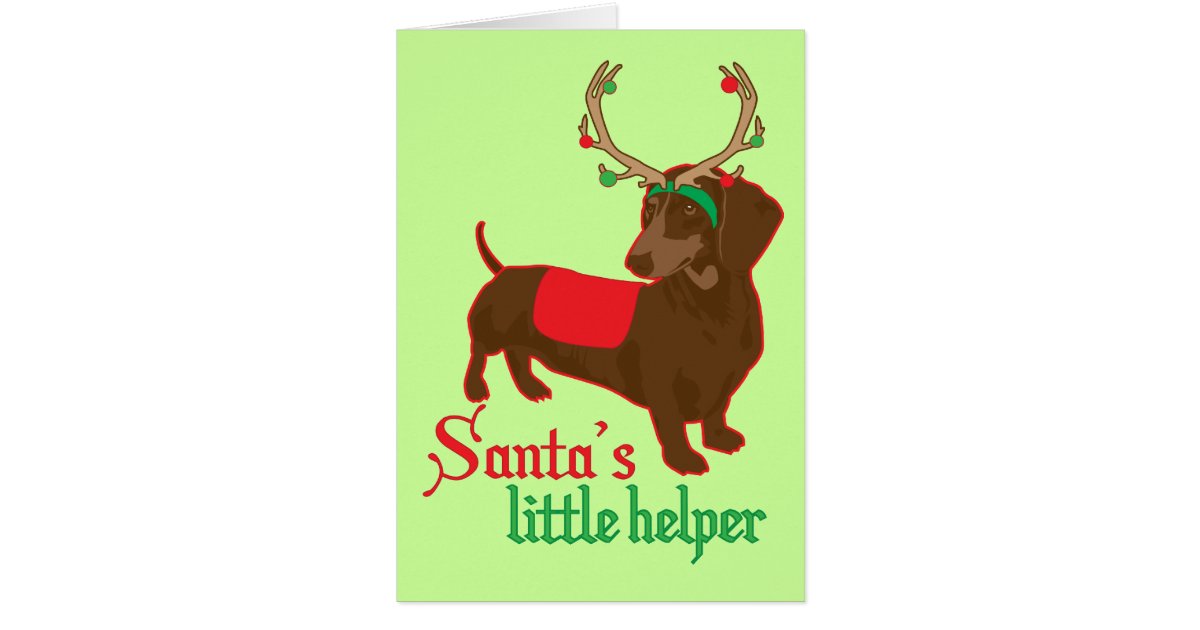Santa S Little Helper Card Zazzle