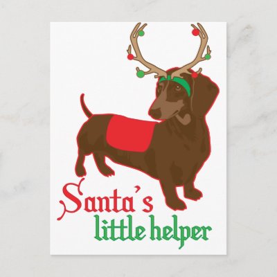 santas little helper postcard